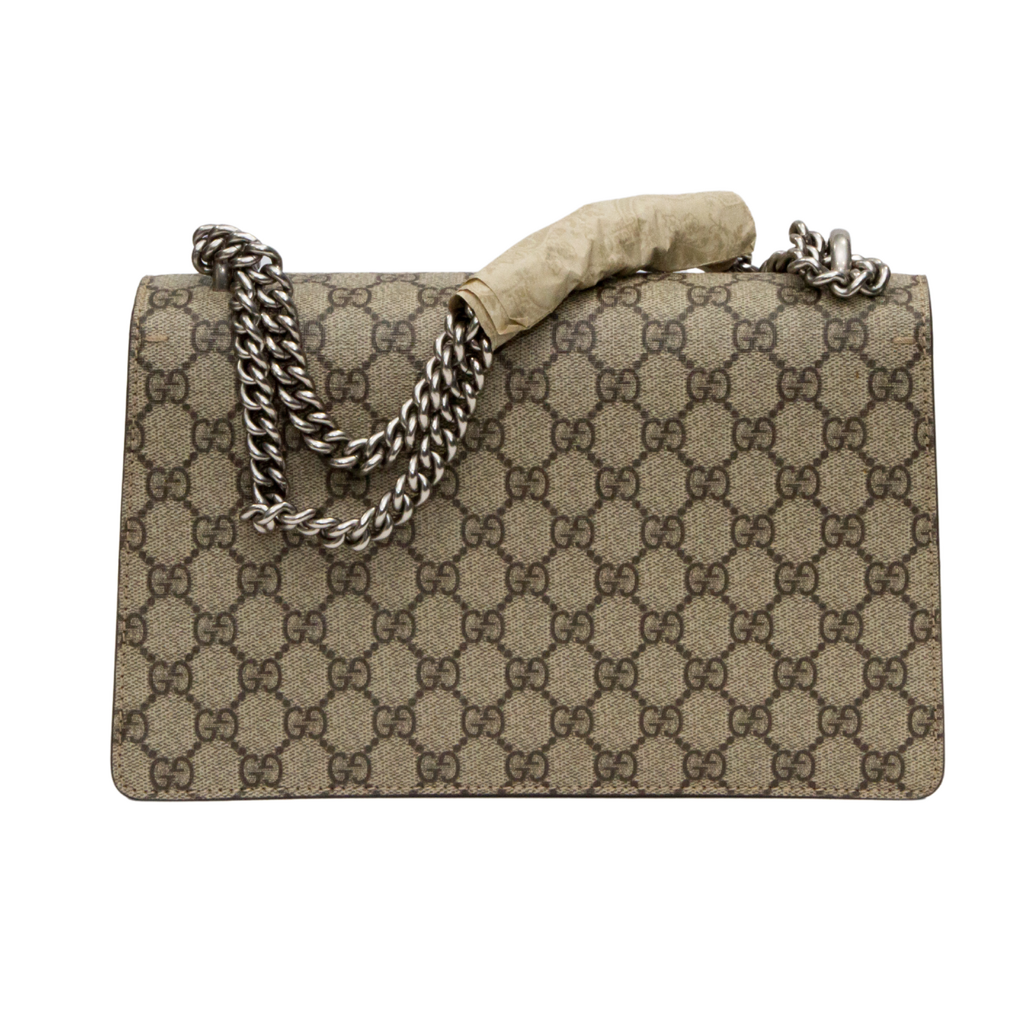 GUCCI DIONYSUS GG COATED CANVAS SUEDE RED SHOULDER BAG