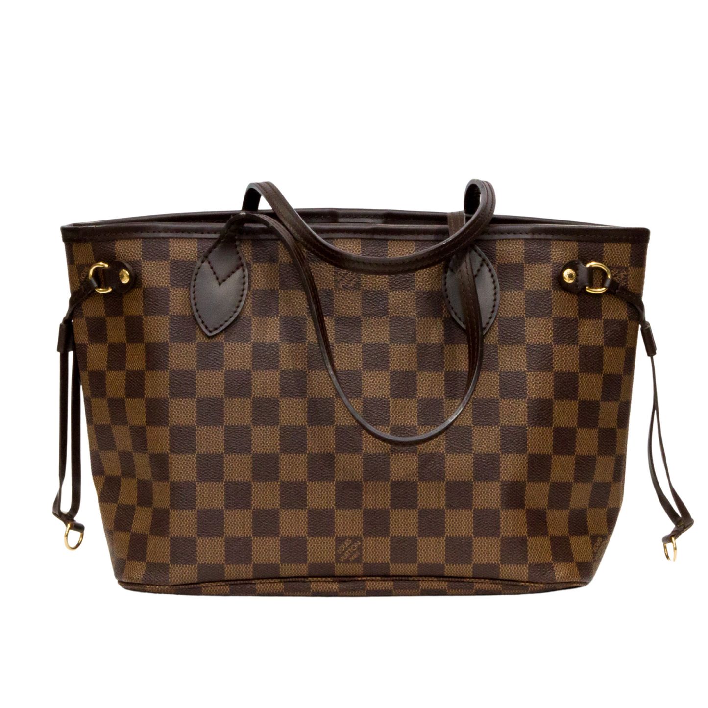 LOUIS VUITTON DAMIER EBENE CANVAS NEVERFULL PM TOTE BAG SD1029