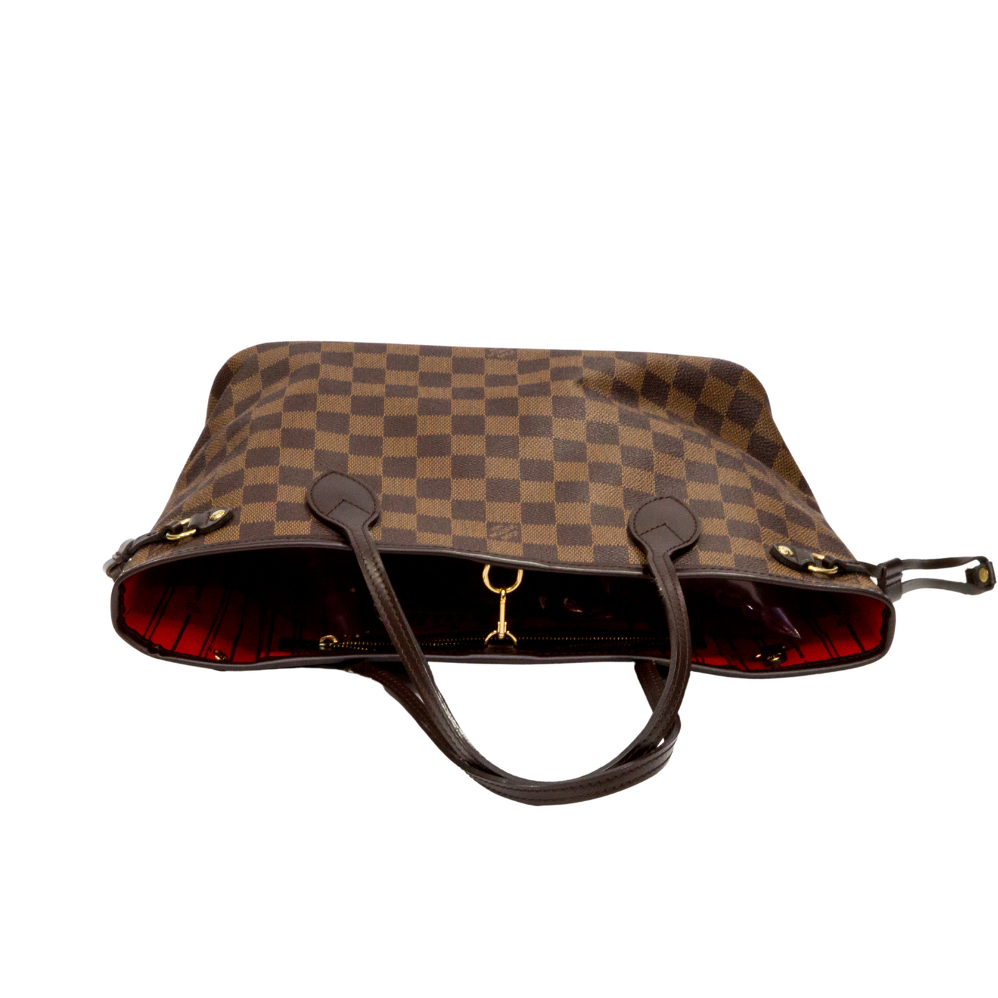LOUIS VUITTON DAMIER EBENE CANVAS NEVERFULL PM TOTE BAG V12141