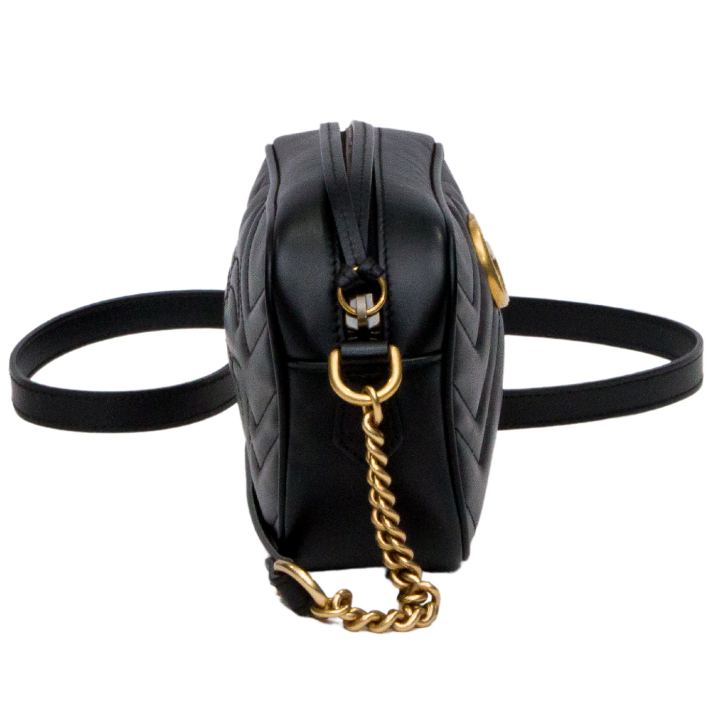 GUCCI MARMONT MATELASSE MINI LEATHER SHOULDER BAG