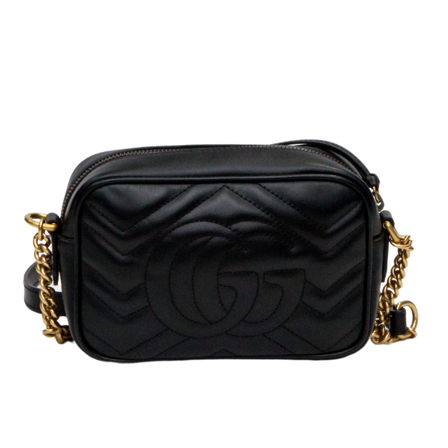 GUCCI MARMONT MATELASSE MINI LEATHER SHOULDER BAG