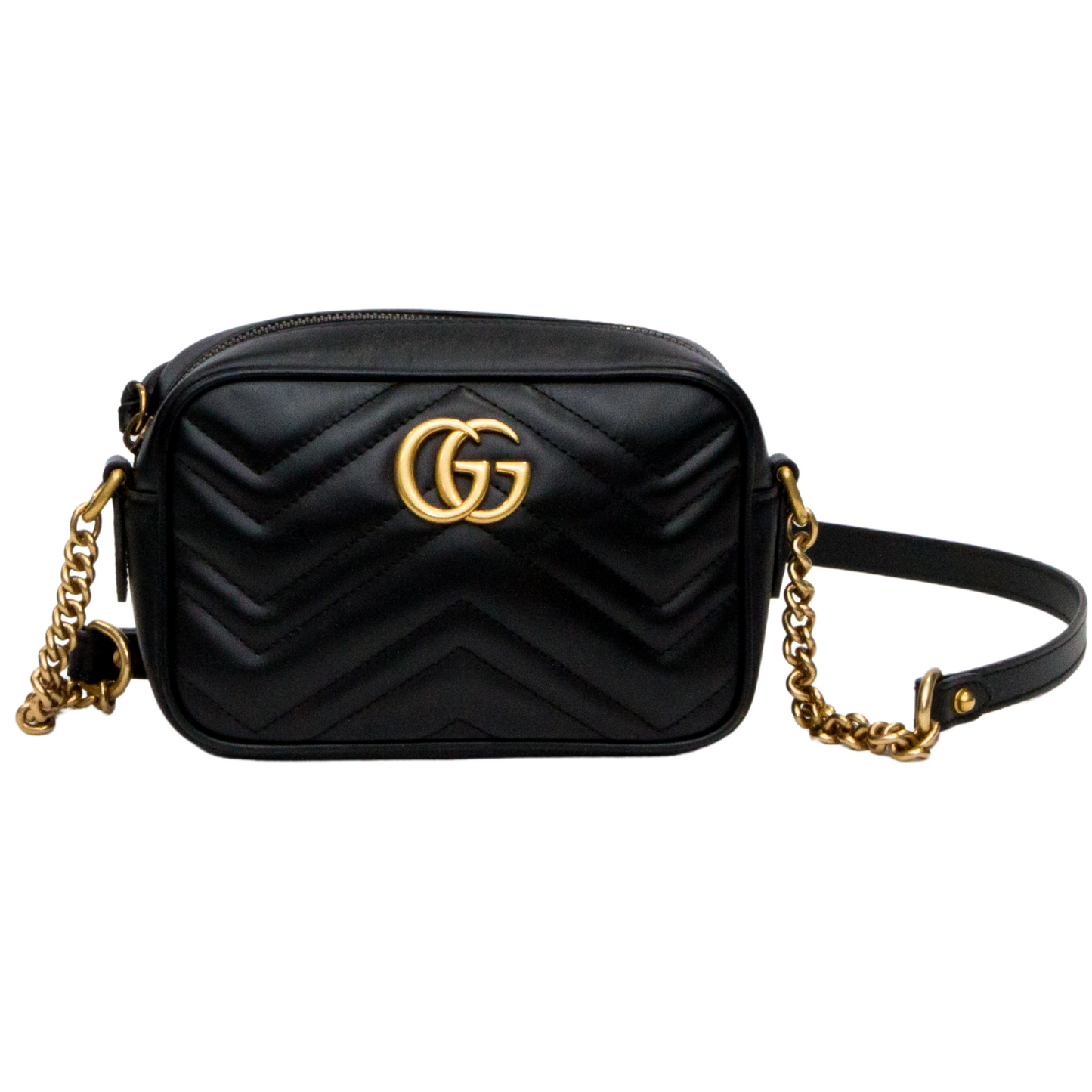 GUCCI MARMONT MATELASSE MINI LEATHER SHOULDER BAG