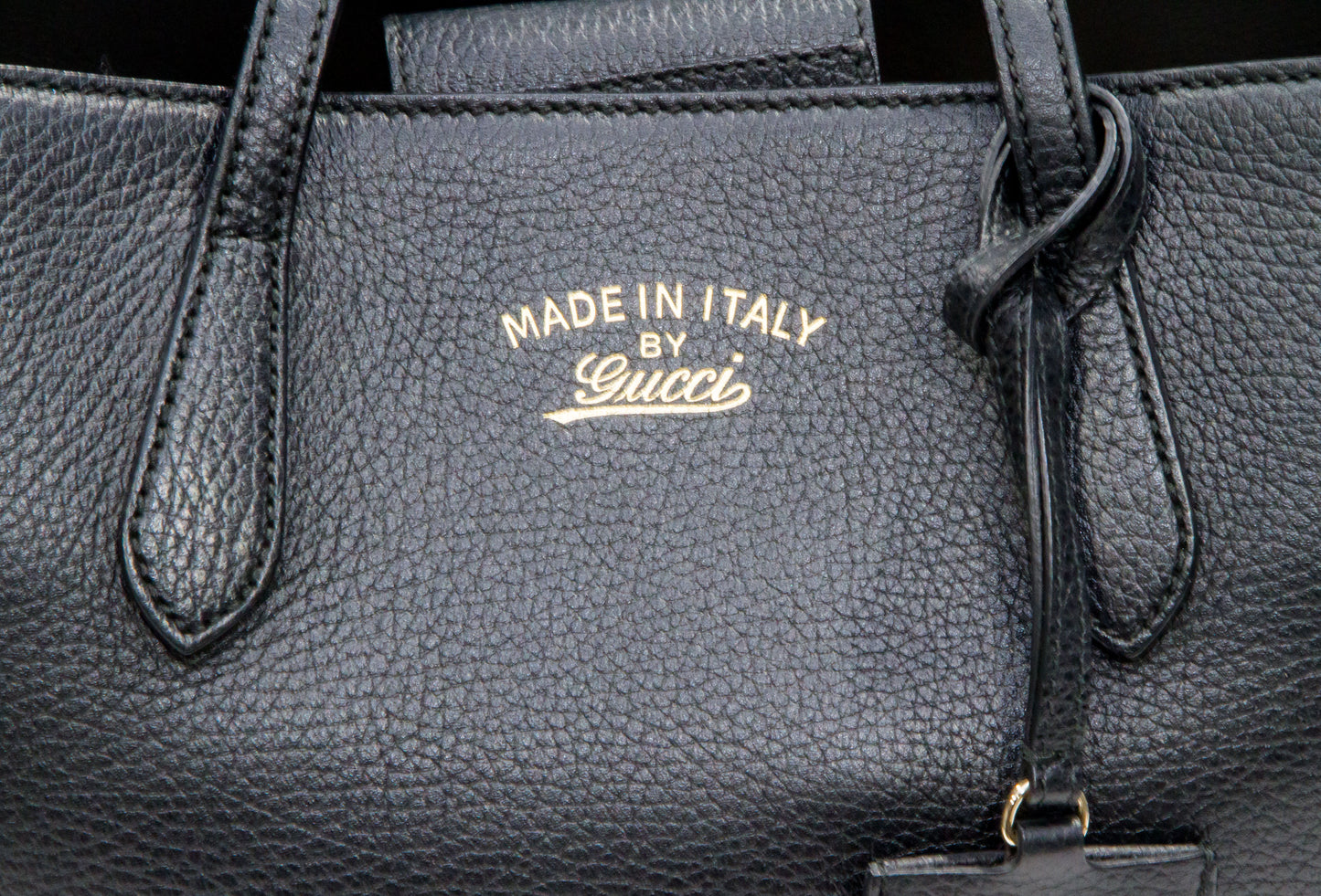 GUCCI SWING LEATHER MEDIUM TOP HANDLE BAG