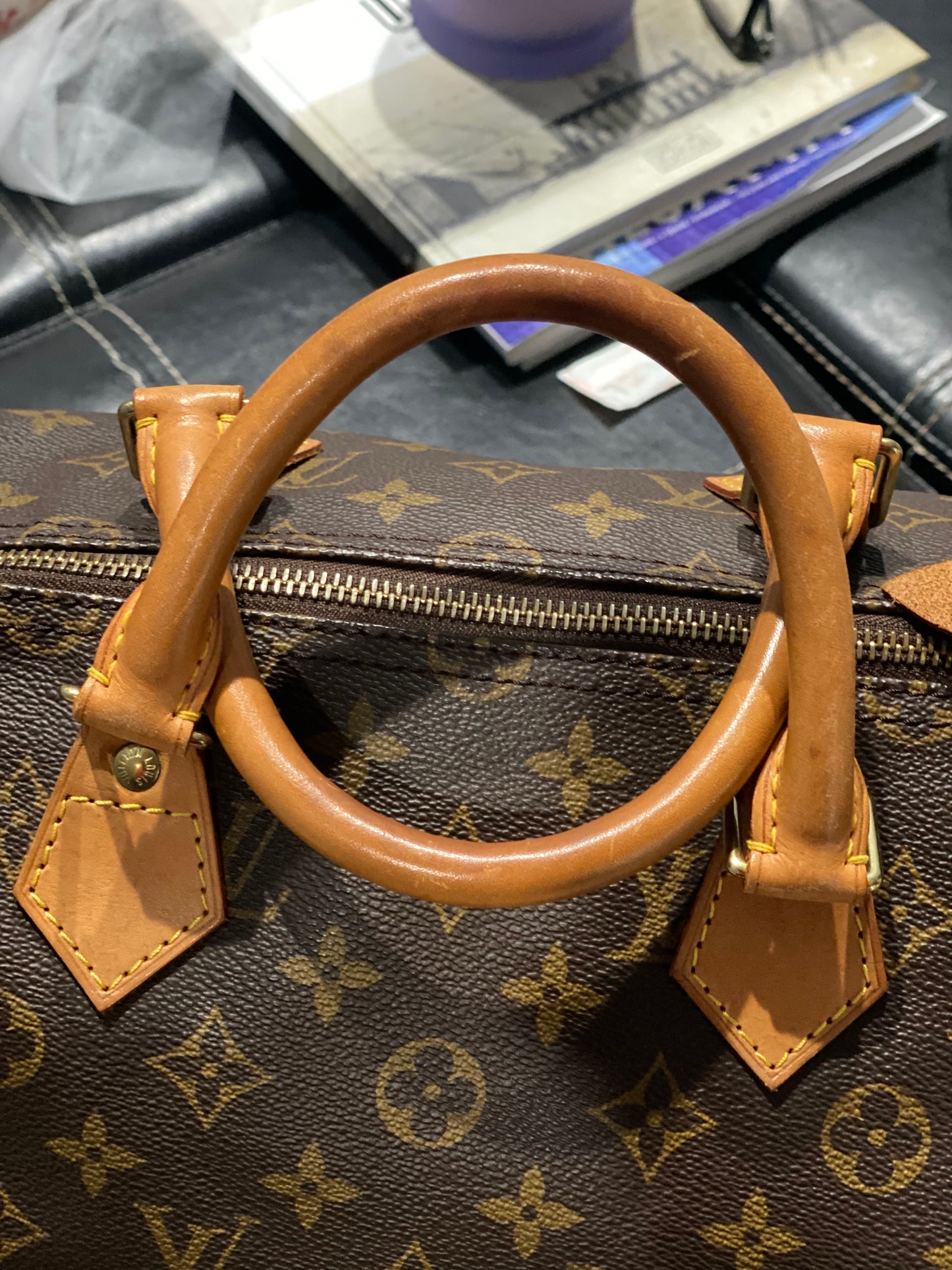 LOUIS VUITTON MONOGRAM CANVAS SPEEDY 25 TOP HANDLE BAG SP0916