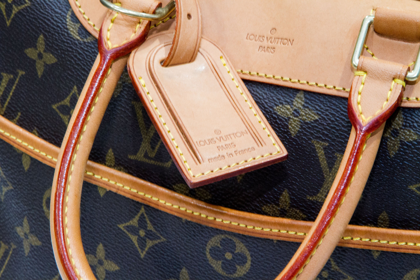 LOUIS VUITTON MONOGRAM CANVAS DEAUVILLE TOP HANDLE VINTAGE BAG M80042