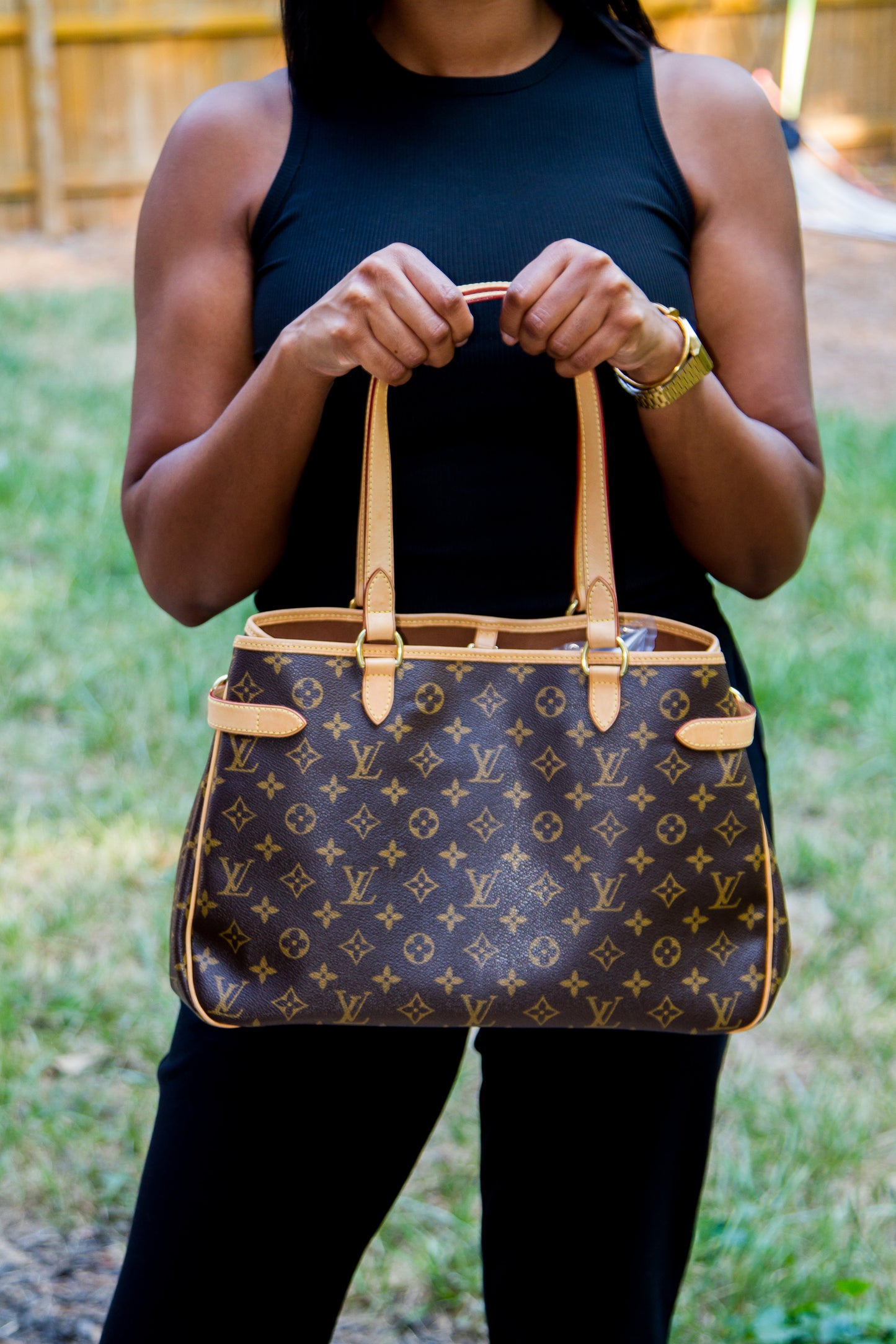 LOUIS VUITTON MONOGRAM CANVAS BATIGNOLLES HORIZONTAL SHOULDER BAG SA2048