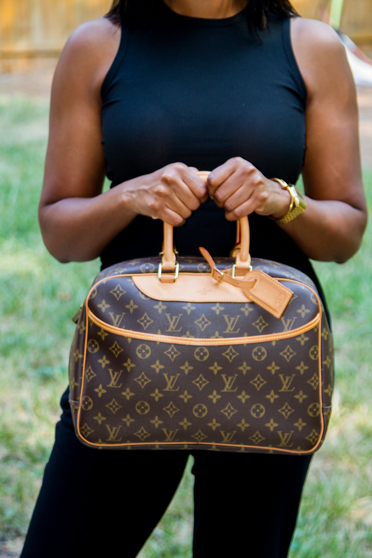 LOUIS VUITTON MONOGRAM CANVAS DEAUVILLE TOP HANDLE VINTAGE BAG M80042