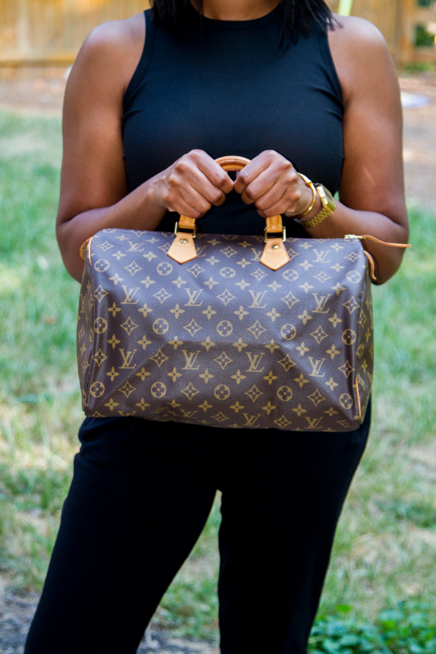 LOUIS VUITTON MONOGRAM CANVAS SPEEDY 35 TOP HANDLE BAG TH0094